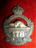 178th Battalion (Canadien-Francais) Cap Badge   